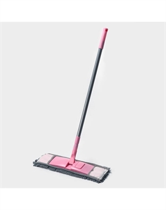Швабра для мытья пола плоская с телескопической ручкой «Букля», 41×12×90(120) см, микрофибра Raccoon