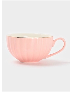 Сервиз чайный «Вивьен», 12 предметов: 6 чашек 200 мл, 6 блюдец d=15 см, фарфор, розовый Доляна