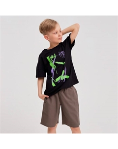 Футболка детская Graffiti, чёрная, рост 110 см Minaku