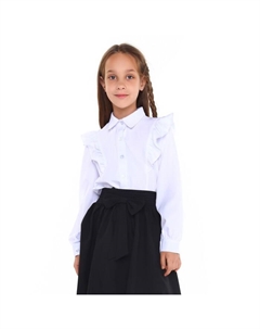 Блузка школьная для девочек, цвет белый, рост 122 см Modernfeci