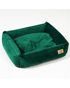 Лежанка для кошек и собак велюровая, 45 х 40 х 15 см, изумрудная Pet lab