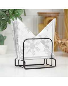 Салфетница «Демо», 13×8.5×11 см, цвет тёмно-коричневый Доляна