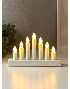 Светодиодная свеча LED «Семь свечей», ночник, 3×AAA, белый, 23.7×5×15 см Risalux