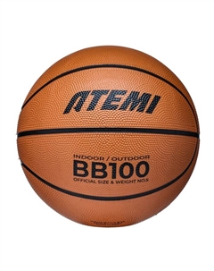 Мяч баскетбольный, размер 5, резина, 8 панелей, BB100N, окруж 68-71, клееный Atemi