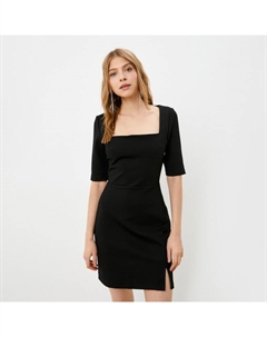 Платье женское мини с квадратным вырезом, размер 48, цвет чёрный Mist