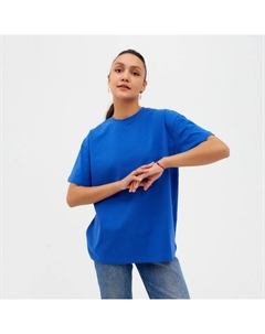 Футболка женская OVERSIZE FIT: цвет электрик, р-р 52 Minaku