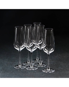 Набор бокалов для шампанского «Жизель», 190 мл, 6 шт Bohemia crystal