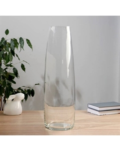Ваза CONE, d=10 см, 49×14 см, стекло, прозрачная Evis