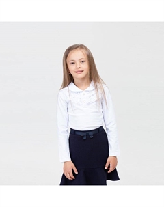 Школьная блузка для девочки, цвет белый, рост 122 Мануфактурная лавка