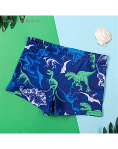 Плавки купальные для мальчика «Динозавры», рост 110-116 см (32), синие Kaftan