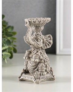 Подсвечник на 1 свечу «Слон», гипс, 12 см, под камень Хорошие сувениры