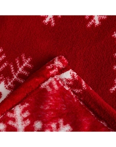 Плед «. Снежинки», 180×200 см, корал-флис Этель