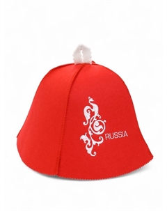 Шапка для бани и сауны Russia, полиэфир 70%, шерсть 30%, «» Добропаровъ