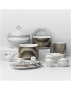 Сервиз столовый Добрушский завод «Бельё», 48 предметов, фарфор, белый Добрушский фарфоровый завод