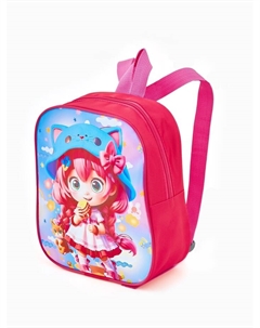 Рюкзак детский 20,5*9*24, отд на молнии, девочка ярко-розовый Выбражулька