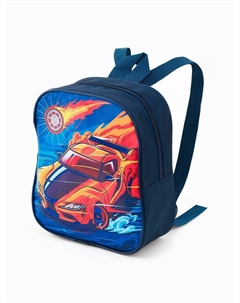 Рюкзак детский 20,5*9*24, отд на молнии,машина т-синий Выбражулька