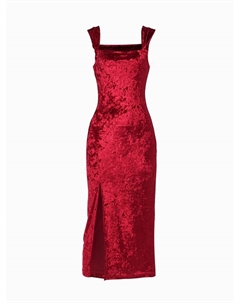 Платье миди женское бархатное, размер 42, красное Minaku