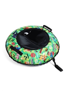 Тюбинг – ватрушка «Пиксели», диаметр чехла 90 см, зелёная, чёрный Winter star