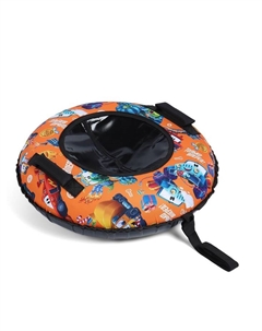 Тюбинг – ватрушка «Машинки», диаметр чехла 70 см, оранжевая, чёрная Winter star