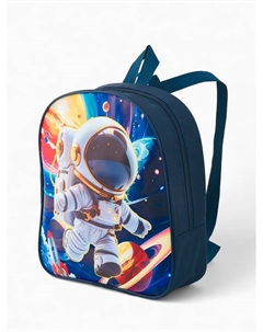 Рюкзак детский 27*10*30, отд на молнии, космос т-синий Выбражулька