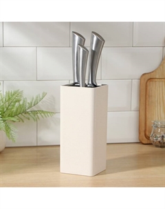 Подставка для ножей с наполнителем «Нежность», 22×9 см, цвет бежевый Доляна