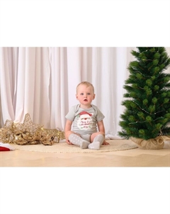 Боди «Мой первый НГ», рост 62-68 см, серое Крошка я