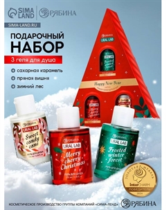 Гель для душа Happy New Year, набор 3 шт. х 100 мл Ural lab