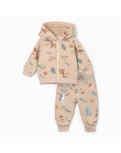 Костюм: толстовка и брюки "Дракоша", рост74-80 см, молочный Крошка я