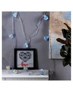 Гирлянда «Нить» 2.5 м с насадками «Груши», IP20, прозрачная нить, 10 LED, свечение белое, 220 В Luazon lighting