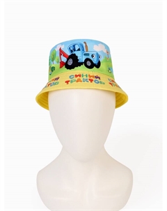 Панама детская, размер 52-54 Синий трактор