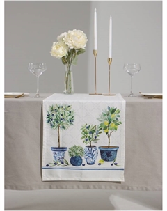 Дорожка на стол Olives 40×149 см, 100% хлопок, репс 220 г/м², белая Этель