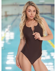 Купальник слитный женский, Коричневый Fila