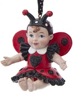 Елочная игрушка Kurt S. Adler Christmas 2024. Малышка-божья коровка сидит / E0543_1 Kurt s. adler