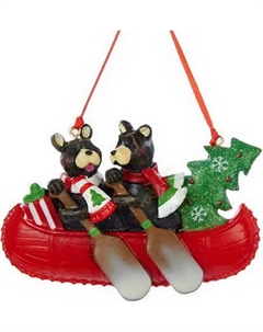 Елочная игрушка Kurt S. Adler Мишки на каноэ с елкой / D2473 Kurt s. adler