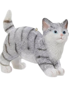 Елочная игрушка Kurt S. Adler Christmas 2024. Серый котенок / J7732_4 Kurt s. adler