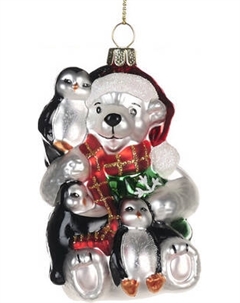 Елочная игрушка Goodwill Xmas 2024 Медведь и пингвины / YA 92625