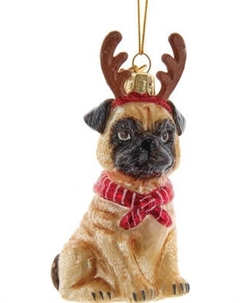 Елочная игрушка Kurt S. Adler Мопс с рожками / NB1261PU Kurt s. adler