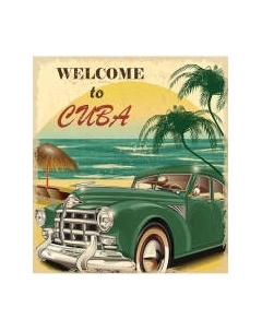 Шторка-занавеска для ванны JoyArty Добро пожаловать на Кубу / sc_15596 Joyarty