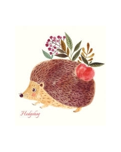 Шторка-занавеска для ванны JoyArty Ежик с яблоком / sc_31293 Joyarty