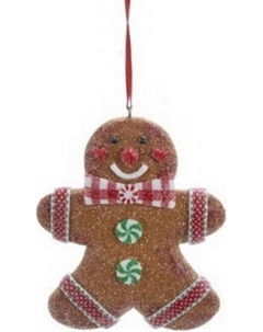 Елочная игрушка Kurt S. Adler Christmas 2024. Пряничный человечек / D3625 Kurt s. adler