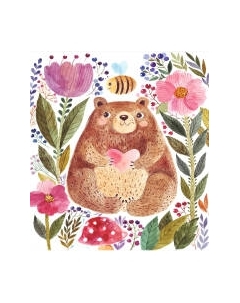 Шторка-занавеска для ванны JoyArty Добрый медведь в цветах / sc_14555 Joyarty