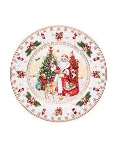 Тарелка столовая обеденная Lefard Дед Мороз / 85-1721