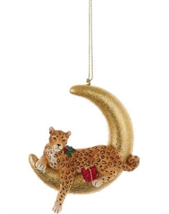 Елочная игрушка Kurt S. Adler Леопард на полумесяце / E0948 Kurt s. adler