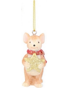 Елочная игрушка Gisela Graham Nostalgia. Мышонок / 14422 Gisela graham