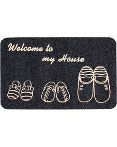 Коврик грязезащитный ComeForte Велюр Тапочки 60x90 Comeforte