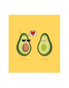 Шторка-занавеска для ванны JoyArty Влюбленные авокадо / sc_91961 Joyarty