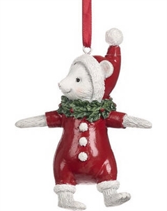 Елочная игрушка Goodwill Xmas 2024 Мышь в красном. Три пуговки / D 43215_3