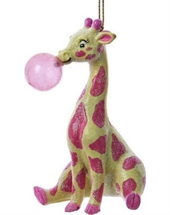 Елочная игрушка Kurt S. Adler Christmas 2024. Жираф жует жевачку / D4427_2 Kurt s. adler