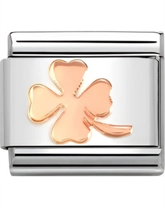 Звено для браслета NominatioN Клевер розовое золото 430104/44 Nomination
