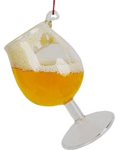 Елочная игрушка Kurt S. Adler Christmas 2024. Бокал пива на ножке / D4239B Kurt s. adler